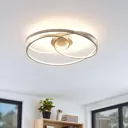 Lindby Ronka LED ceiling light, satin nickel