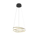 Lindby Davian LED hanging light, dimmable, brass