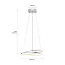 Lindby Davian LED hanging light, dimmable, nickel