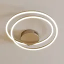 Lindby Davian LED ceiling light, dimmable, nickel