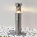 Lindby Piper sensor pillar light, stainless steel