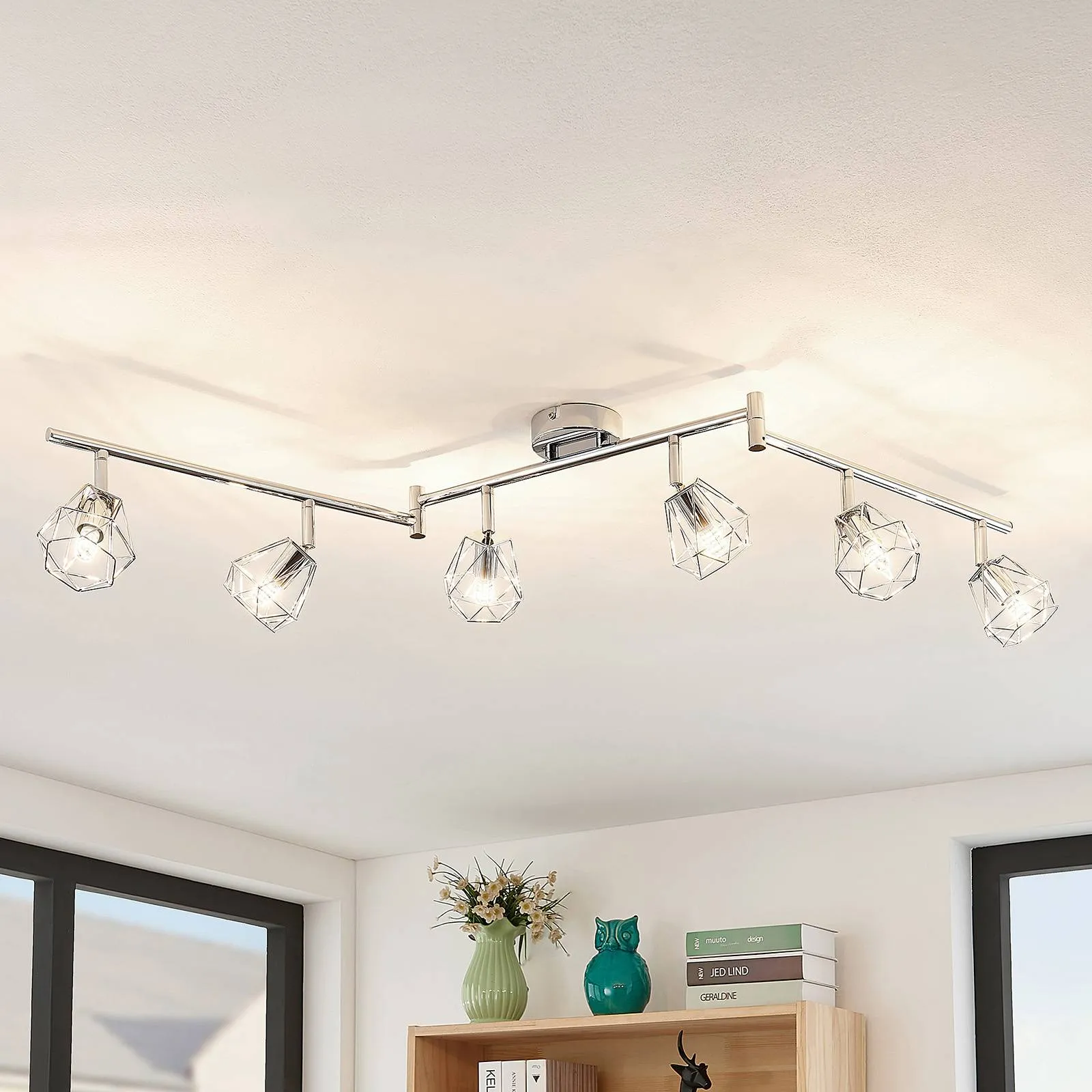 Lindby Giada LED ceiling spotlight, six-bulb