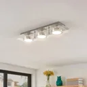 Lindby Gabryl LED ceiling light, 3-bulb, long