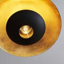 Lindby Sayra metal pendant lamp in black and gold