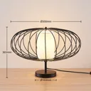 Lindby Korbinian table lamp with cage lampshade