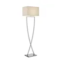 Lucande Evaine floor lamp chrome white