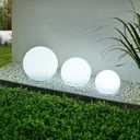 Lindby Lago LED solar lamps RGBW, set of 3 balls