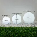 Lindby Lago LED solar lamps RGBW, set of 3 balls