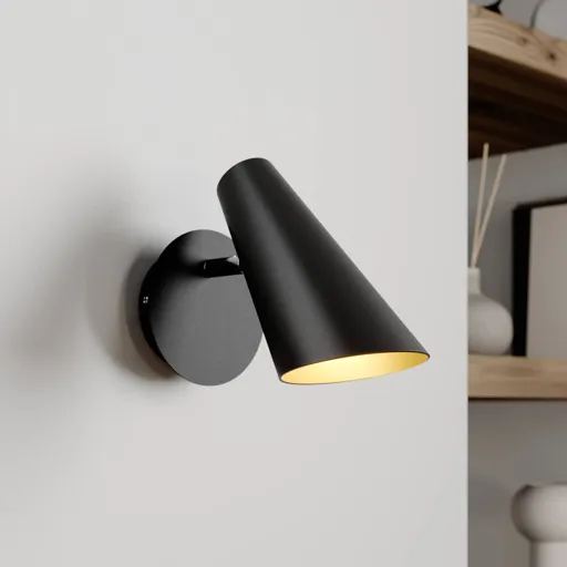 Lucande Wibke wall light in black