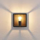 Lindby Meron wall light, box shape, dark grey