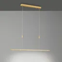 Lucande LED hanging light Tolu brass 139 cm