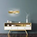 Lucande Lian LED wall light in brass