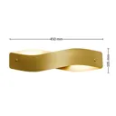 Lucande Lian LED wall light in brass