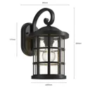Lindby Ankea outdoor wall lamp, height 36.5 cm