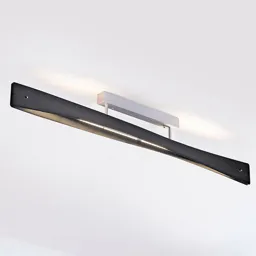 Lucande Lian LED ceiling light, black, alu