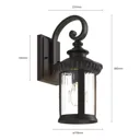 Lindby Barret outdoor wall light in brown