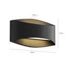 Lindby Evric LED outdoor wall lamp, width 20.3 cm