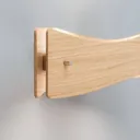 Lucande Lian LED wall light, oak wood