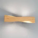 Lucande Lian LED wall light, oak wood