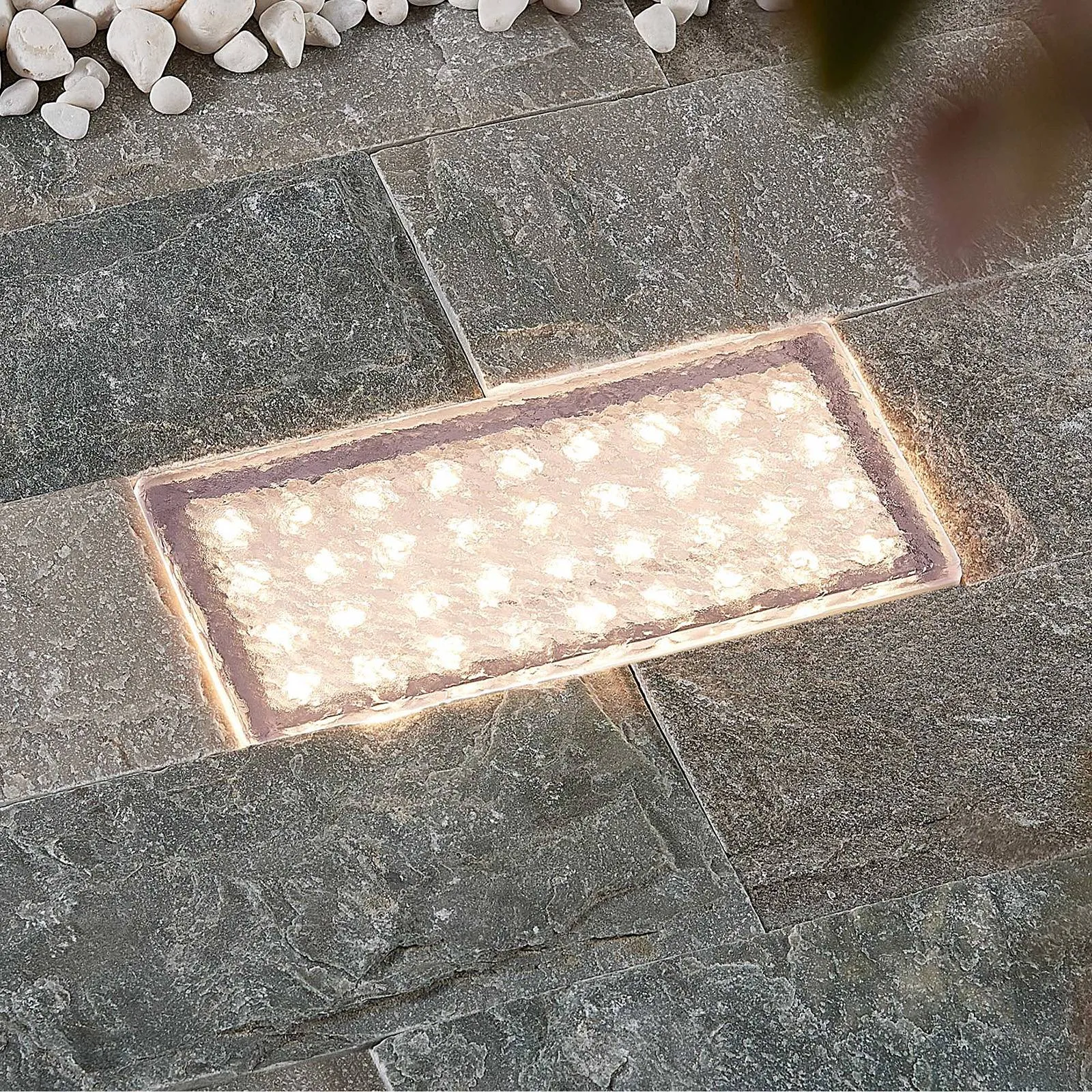 Prios Ewgenie LED deck light 20 x 10 cm