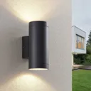 Lucande Thomke outdoor wall lamp, E27, 2-bulb
