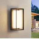 Lucande Ronida LED outdoor wall lamp, angular