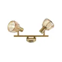 Lindby Kosta ceiling light, two-bulb, brass