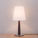 Lucande Elif table lamp white conical dark oak