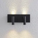 Lucande Magya LED wall light 4-bulb, black