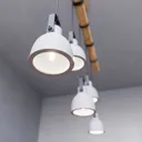 Lindby Mirka LED hanging light, concrete and wood