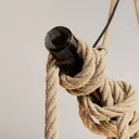 Lindby Hajo pendant light, six-bulb, rope cord