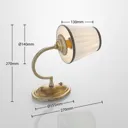 Lindby Lumiel wall light with fabric lampshade