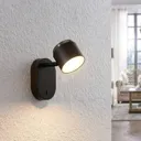 Lindby Marrie LED spot with switch, black