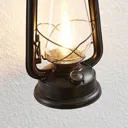 Lindby Raisa wall light, lantern, rust-coloured