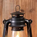 Lindby Raisa table lamp, lantern, rust-coloured