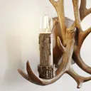 Lindby Fibi wall light, antlers, brown