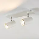 Lindby Joffrey ceiling spotlight, 2-bulb, white