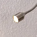 Lindby Hanilo LED clip-on light, satin nickel