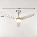 Starluna Aila LED fan 3 blades, white