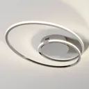 Lindby Xenias LED ceiling light chrome, 49 x 30 cm