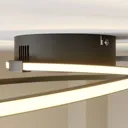 Lindby Xenias LED ceiling light, black, 49 x 30