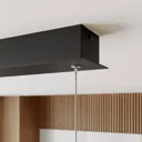 Lucande Kianos LED hanging light, black, 5-bulb