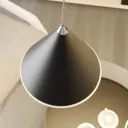 Lucande Livan LED hanging light, black, 5-bulb
