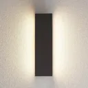 Lucande Aegisa LED outdoor wall lamp, angular