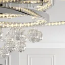 Lucande Keely LED ceiling light crystal, 44,5 cm