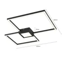 Lindby Duetto LED ceiling lamp anthracite 28 W