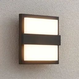Lucande Gylfi LED outdoor wall light, square