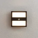 Lucande Gylfi LED outdoor wall light square sensor