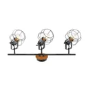Lindby Salima ceiling spotlight, cages, 3-bulb