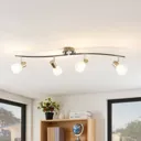 ELC Kamiran LED ceiling spotlight, four-bulb